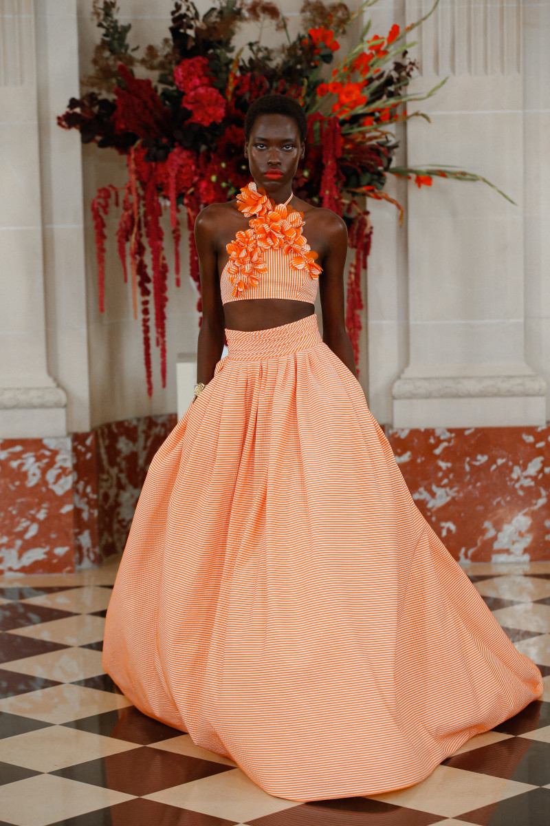What's Black, White and Red All Over? Wes Gordon's Spring 2022 Collection at Carolina Herrera
