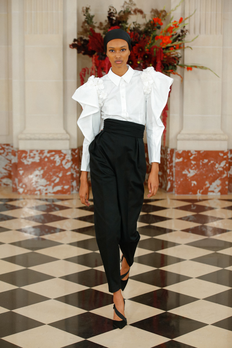 What's Black, White and Red All Over? Wes Gordon's Spring 2022 Collection at Carolina Herrera