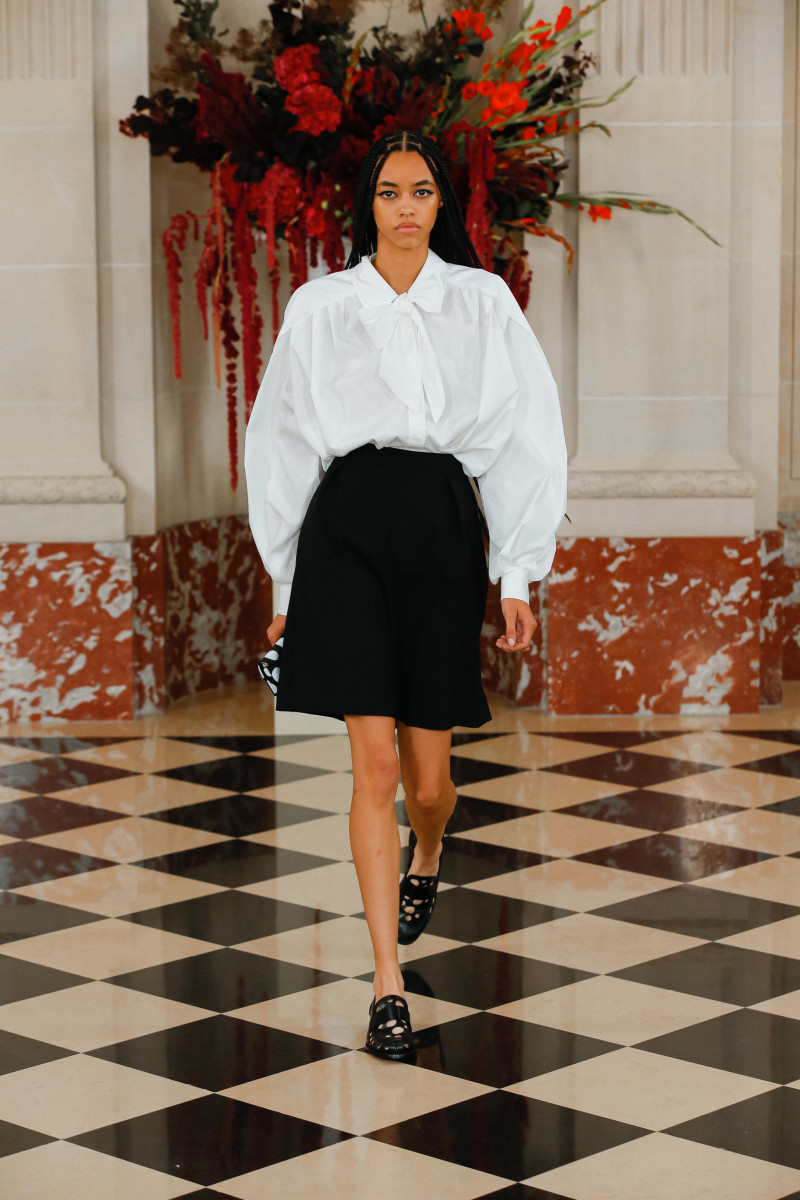 What's Black, White and Red All Over? Wes Gordon's Spring 2022 Collection at Carolina Herrera