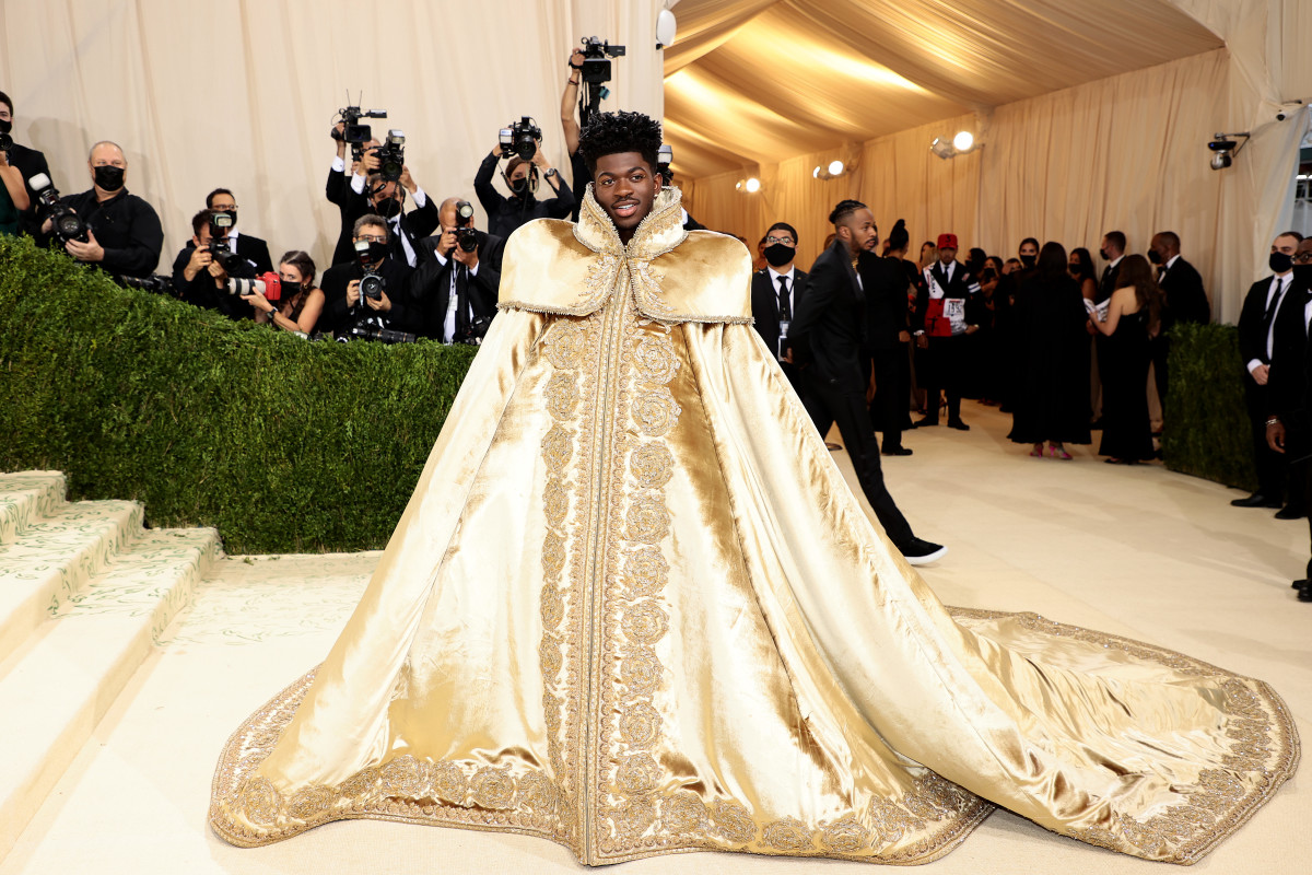 Lil Nas X Wears 3 Different HeadtoToe Gold Looks at the Met Gala