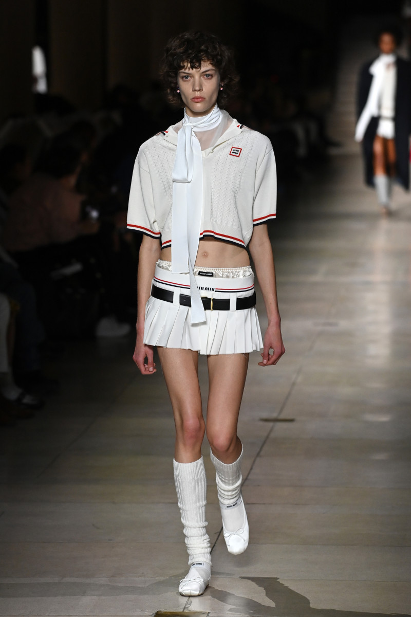 Miu Miu's mini skirt for Fall 2022 at Milan Fashion Week