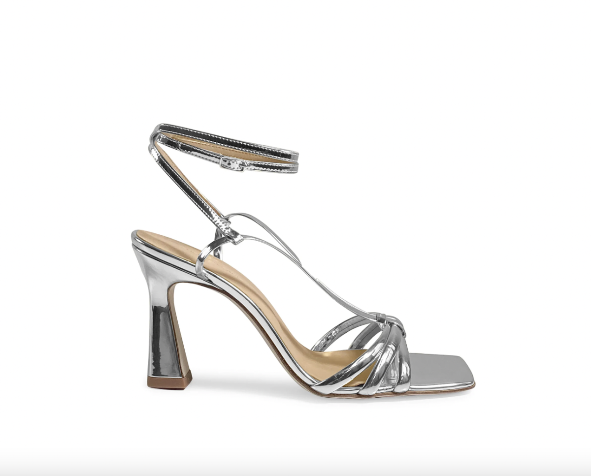 chelsea paris metallic heels