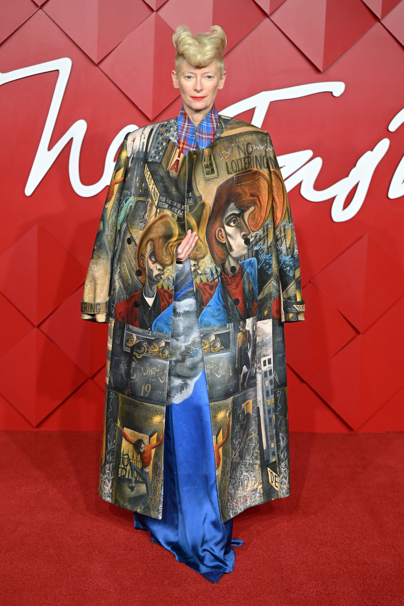 Tilda Swinton wearing Charles Jeffrey Loverboy 2022 Fashion Awards Best Dressed Celebrities