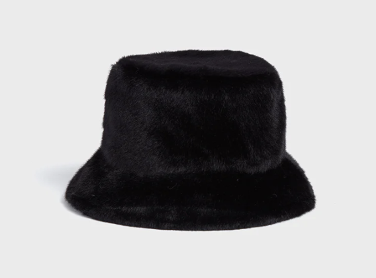 apparis faux fur bucket hat