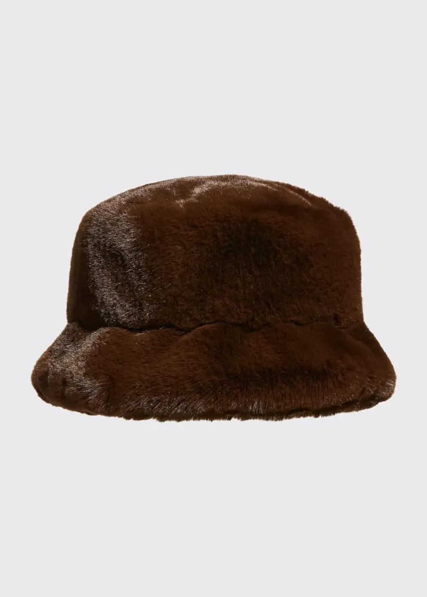 surrell accessories faux fur cloche hat