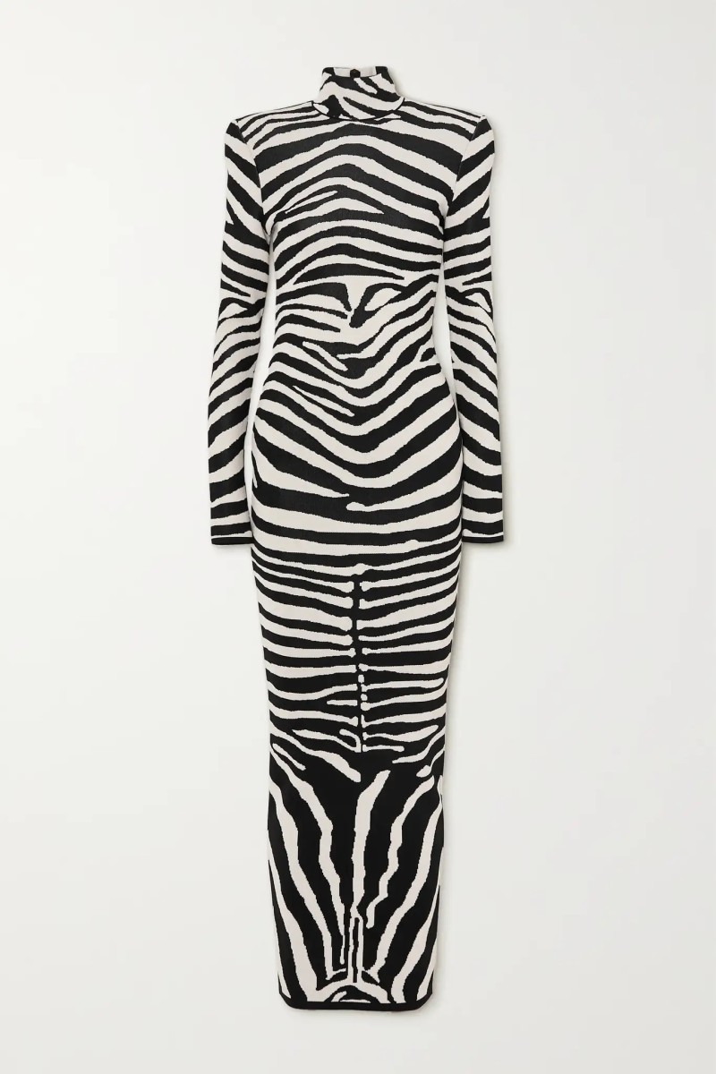 balmain-zebra-dress