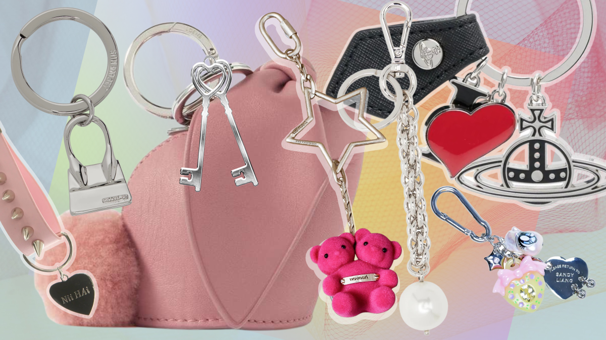 Used Louis Vuitton Women Key Holder Key Ring Key Chain Bag Charm Flower Pink