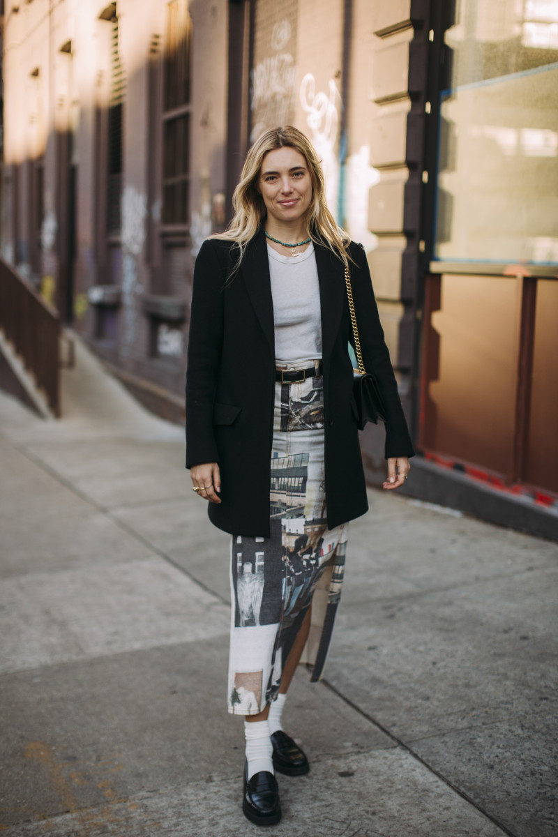 Black Leather Ruled Street Style on Day 1 of New York Fashion Week