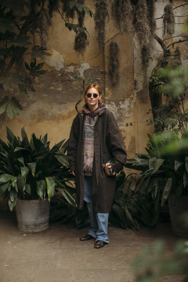 Milan Italy February 2019 Street Style Women Wearing Fendi Fashion