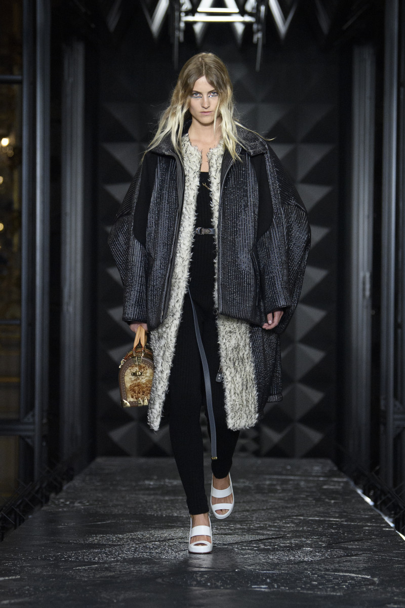 Louis Vuitton LV long fur coat woman winter 2019