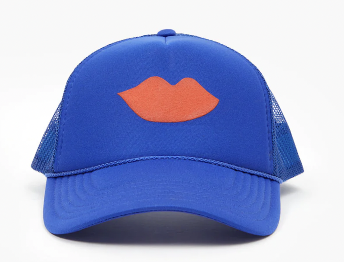 clare v lips trucker hat