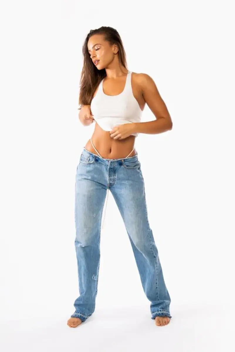 Fanxing Low Rise Jeans Women Y2K Ripped Skinny Jeans 2023 Trendy