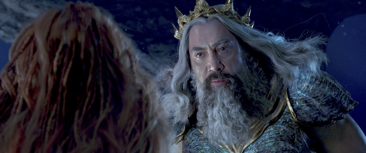 King Triton (Javier Bardem) lays down the rules.