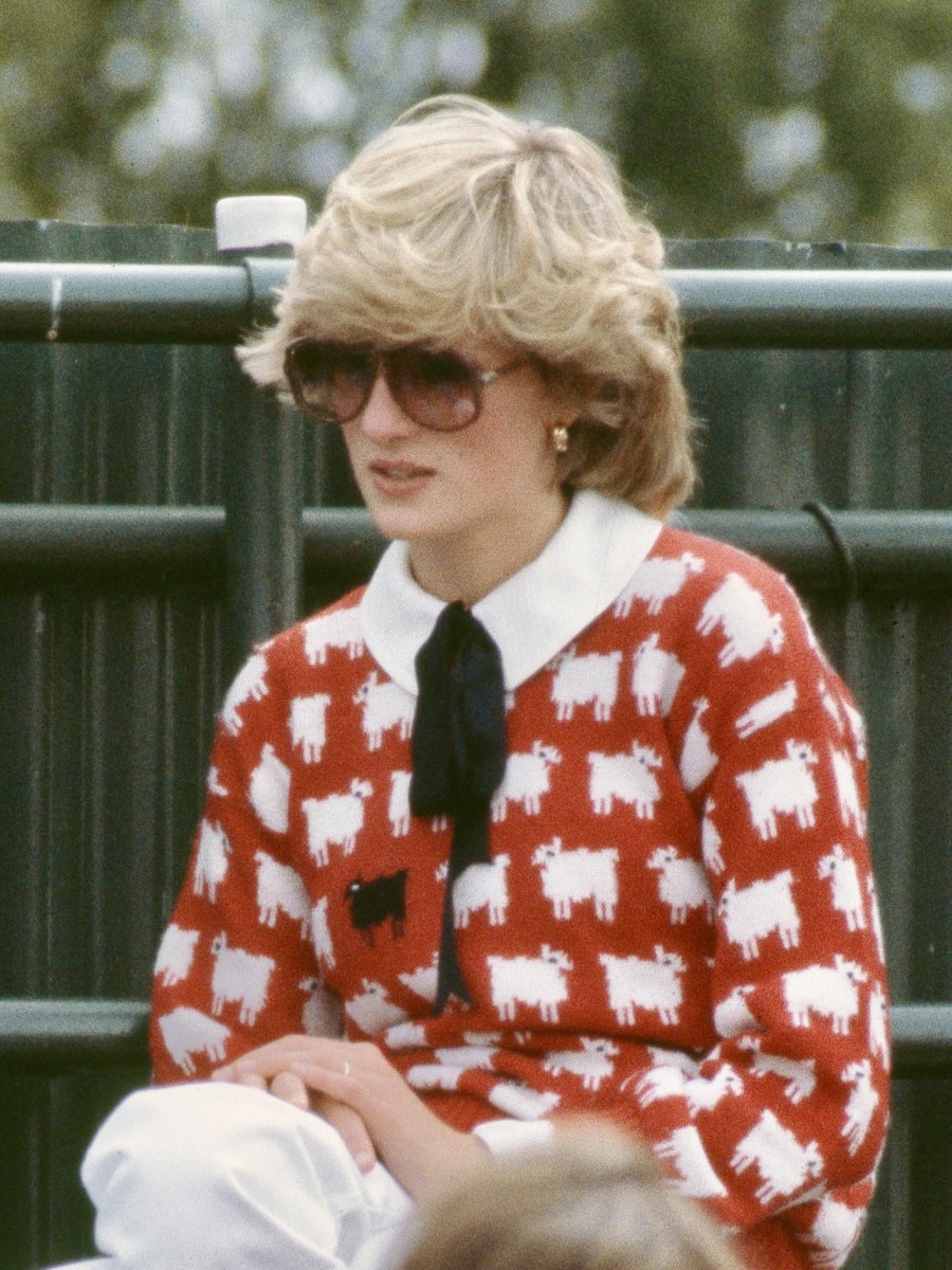 Princess Diana's Iconic Black Sheep Sweater Sells at Auction for Record ...