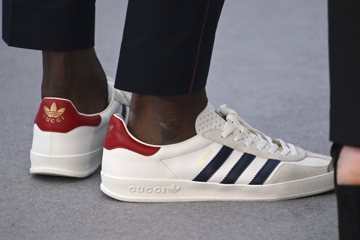 Idris Elba, shoe detail, attends the photocall for "Three Thousand Years Of Longing (Trois Mille Ans A T'Attendre)" during the 75th annual Cannes film festival at Palais des Festivals on May 21, 2022 in Cannes, France