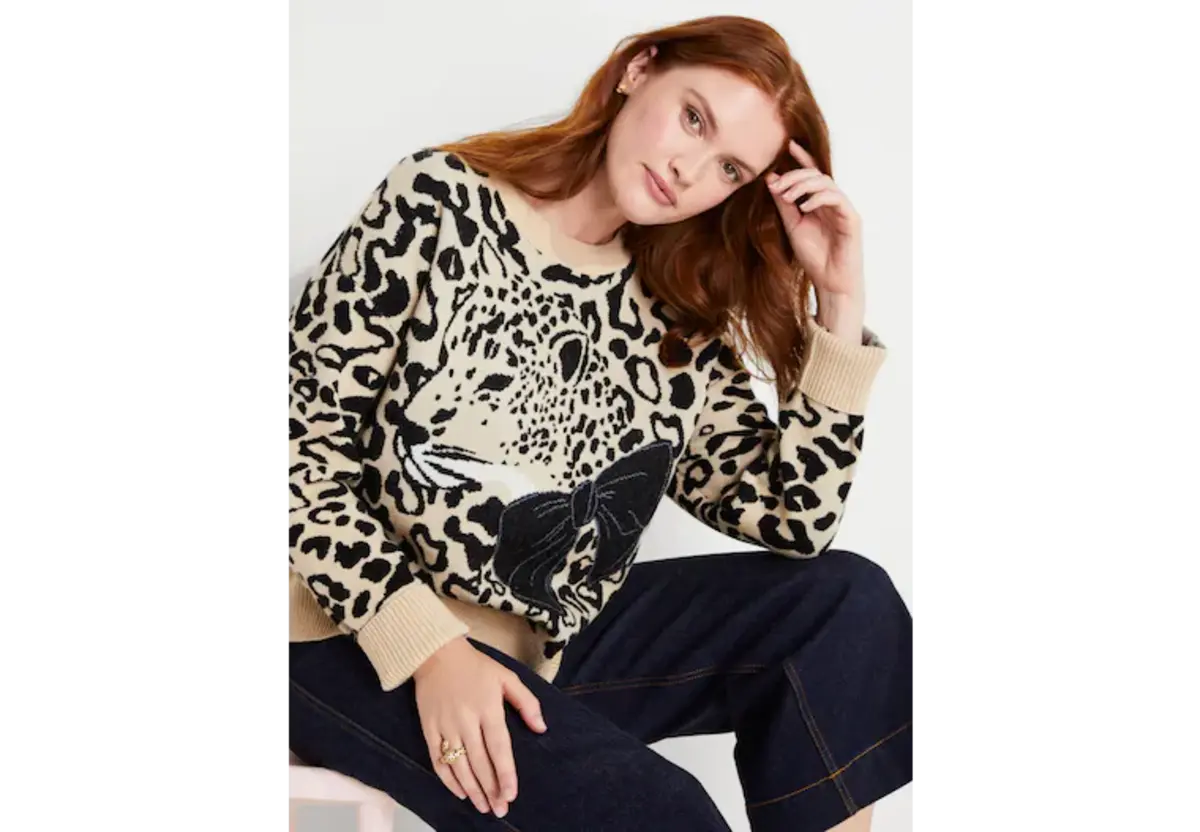 kate spade Leopard Bow Sweater