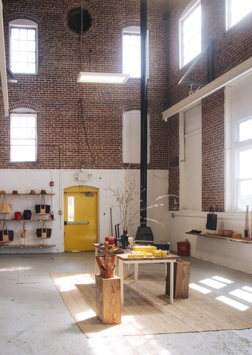 Lindquist HQ in East Providence, Rhode Island. The space serves as the brand's atelier and showroom.