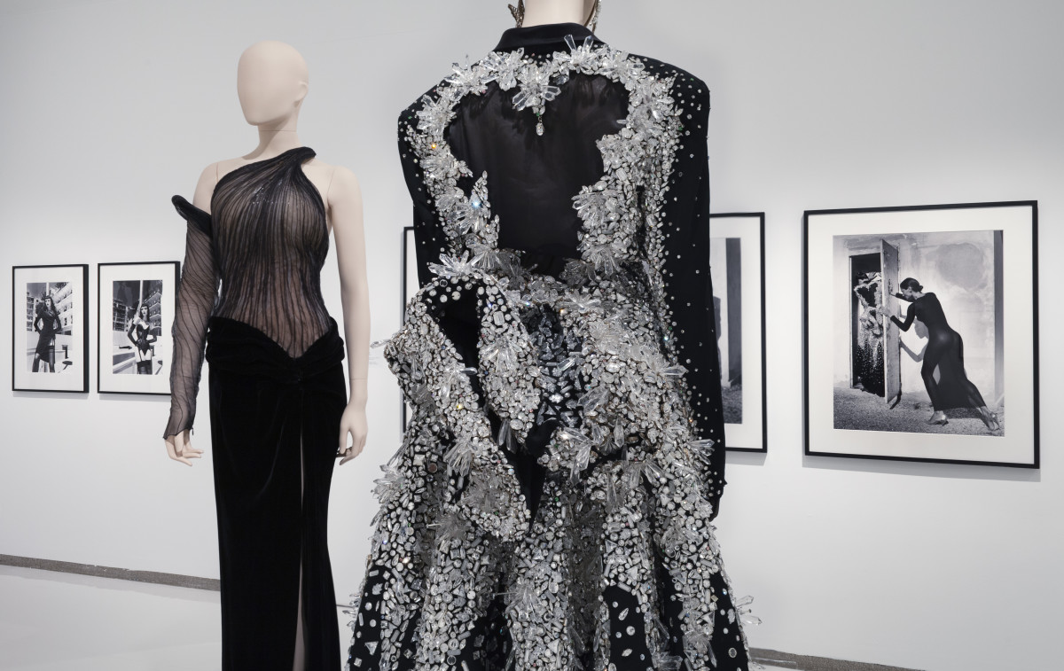 Materiality and silhouette are two characteristics that tie Cadwallader's Mugler back to the house's founder.
