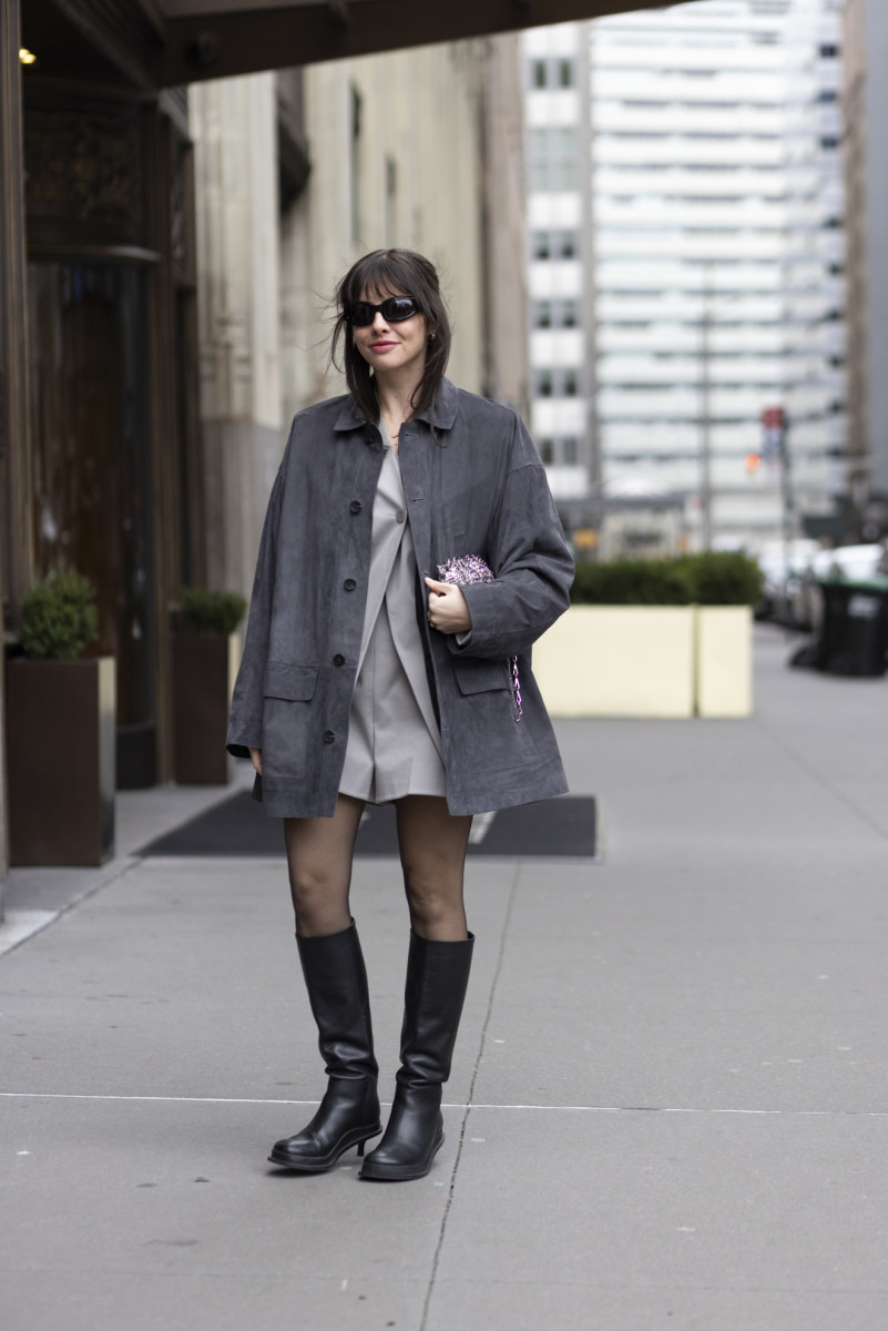 Pops of Baby Blue Took Over New York Fashion Week Street Style Day 3 ...