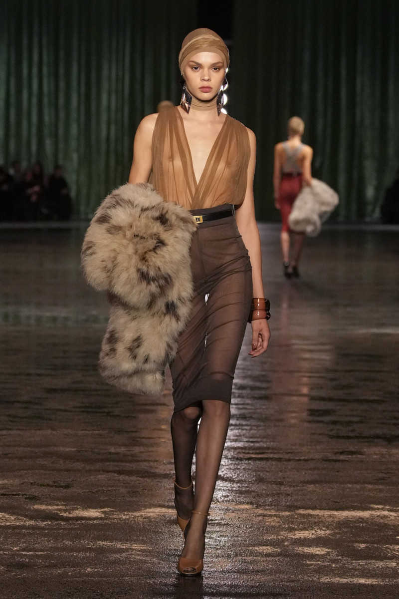 Saint Laurent Leans Fully Into Naked Dressing For Fall 2024 Fashionista   Saint Laurent Fall 2024 29 