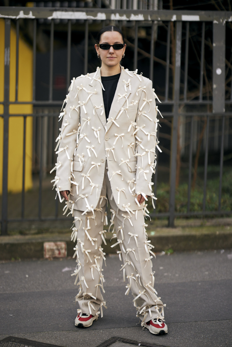 Day 2 of Paris Fashion Week Street Style Was All About Tights - Fashionista