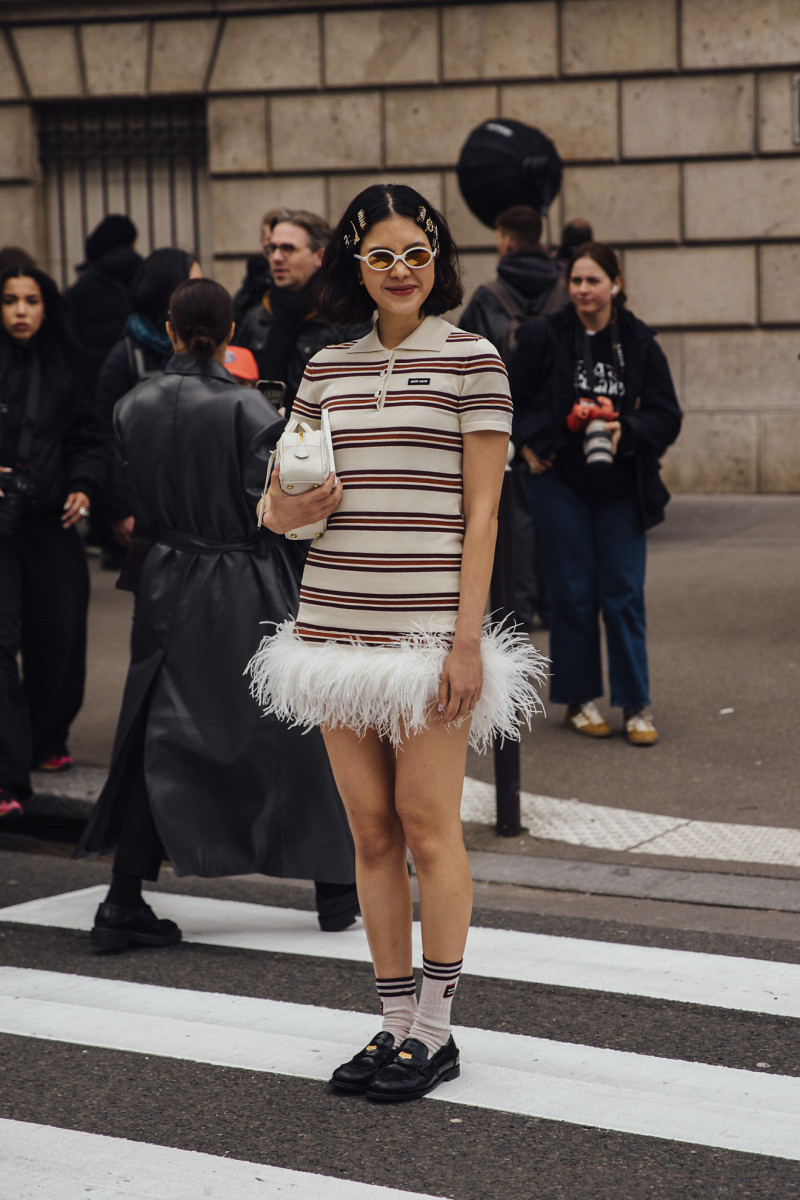 Miu Miu Mini Skirts Took Over Paris Fashion Week Street Style on Day 8 ...