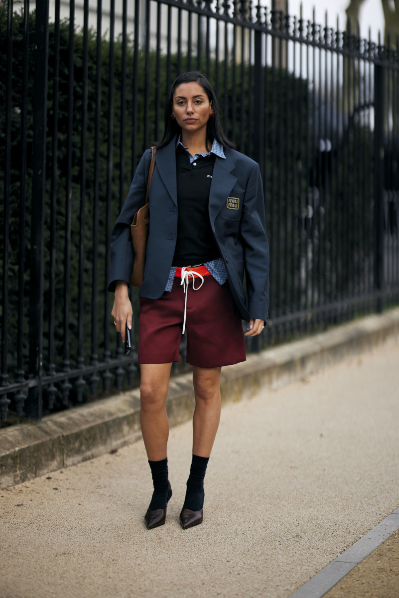 Miu Miu Mini Skirts Took Over Paris Fashion Week Street Style On Day 8 