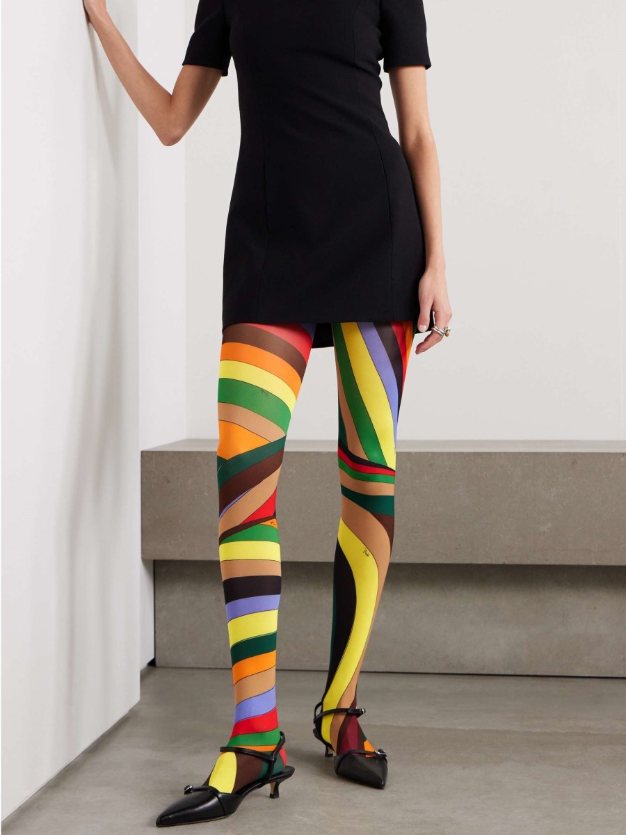 Emilio Pucci Patterned High-Waisted Tights