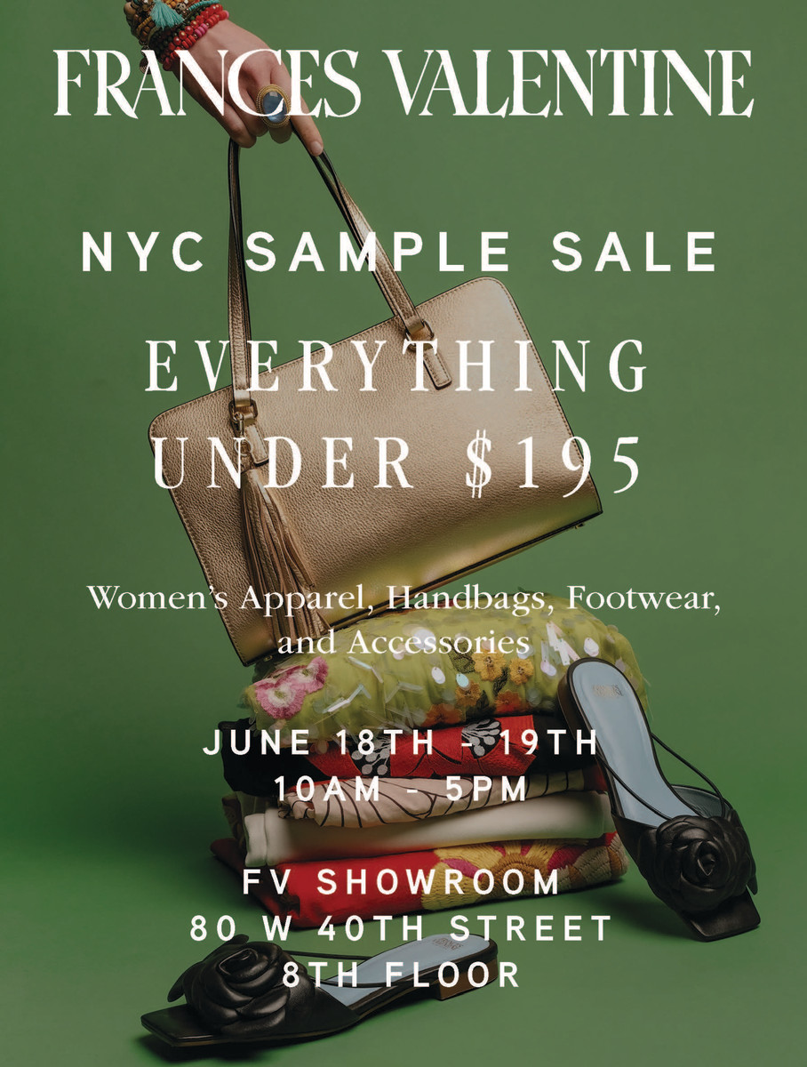 Frances Valentine Sample Sale NYC June 18th 19th Fashionista