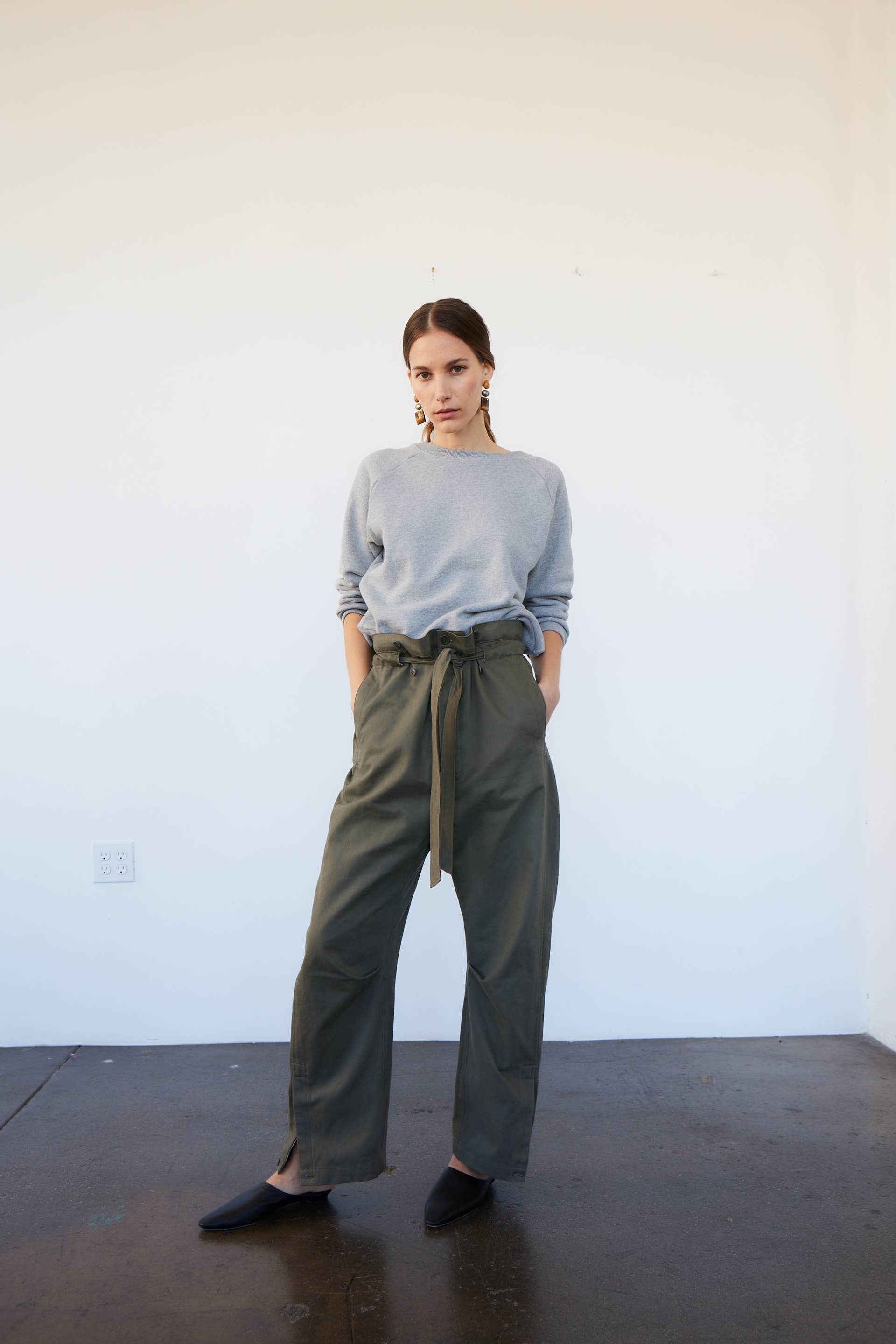 Pantalon Jamie Haller 'The Everything' - Taille 0, Couleur Olive, Neuf Avec étiquettes