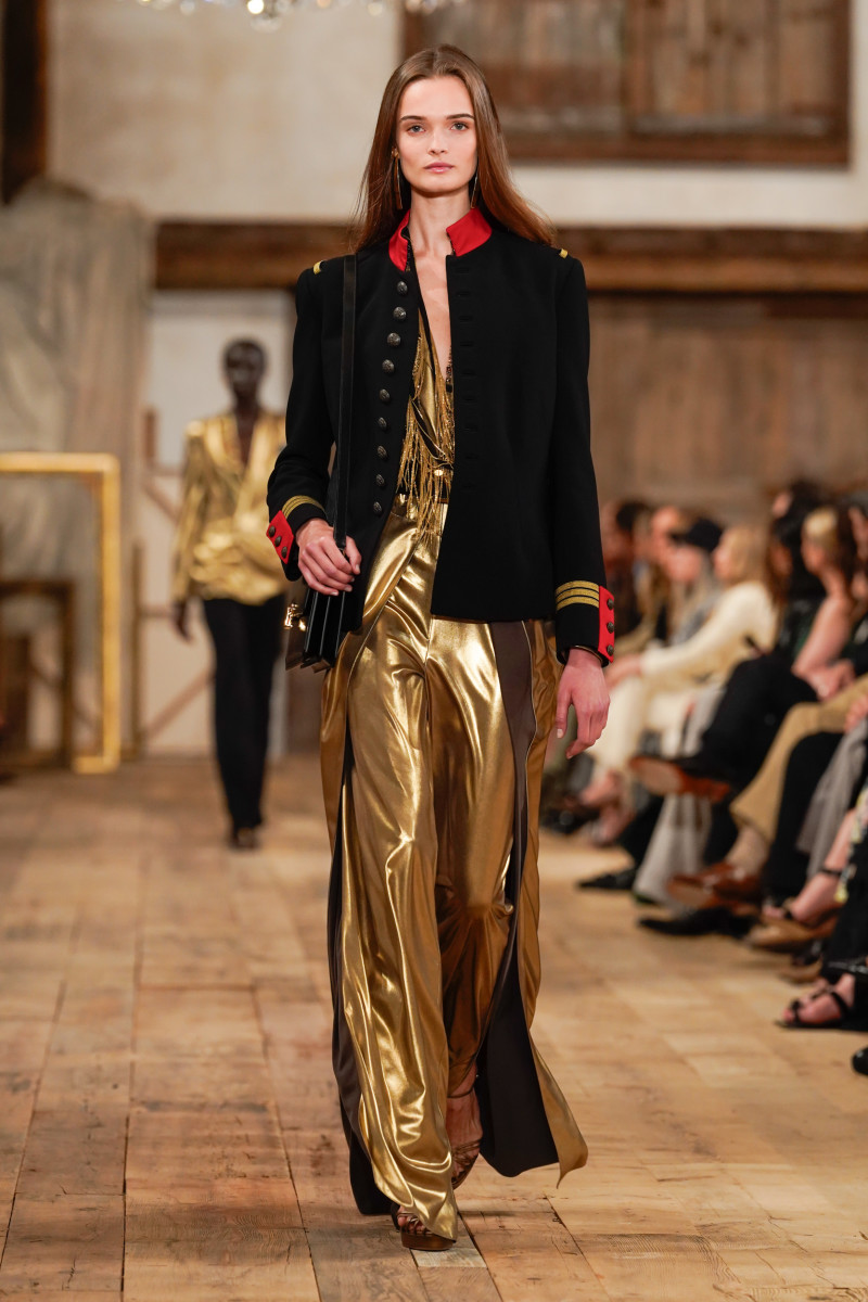 Ralph Lauren Returns to New York Fashion Week With Liquid Gold Gowns