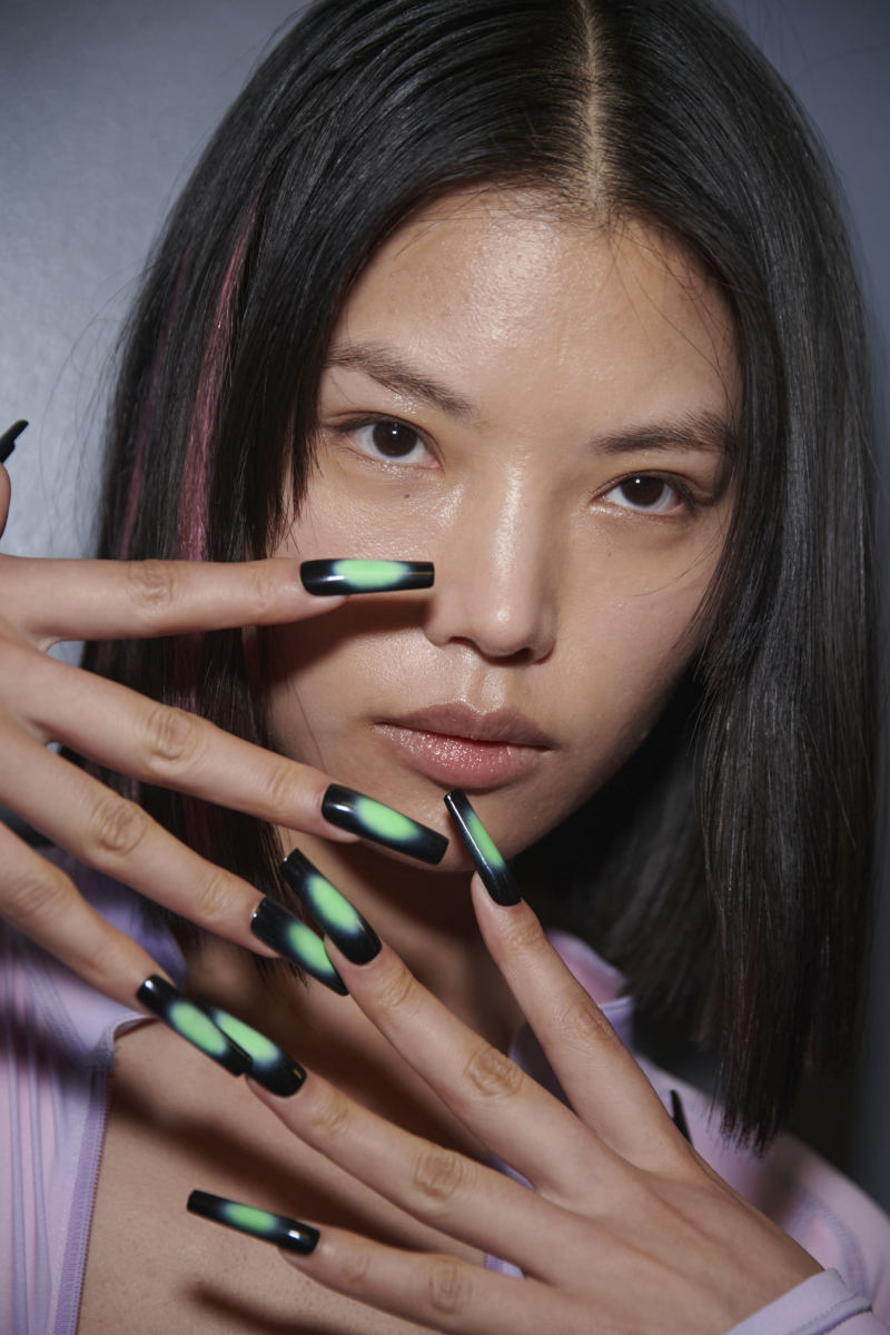 Black fashion nails art design | Long nails, Black nails with glitter,  Stylish nails