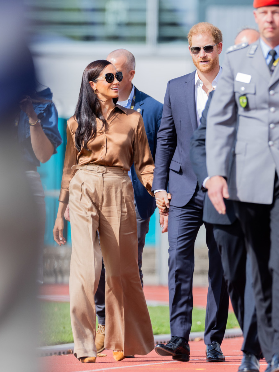 Meghan Markle Wore a Thing: L'Agence Silk Blouse Edition - Fashionista