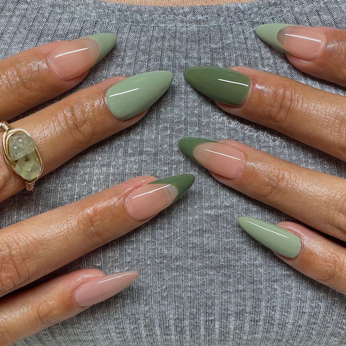 2024 Fall Nail Colors Images Inna Renata   Fall Nail Color Trends 2024 Olive Green Nailzzbysteph 