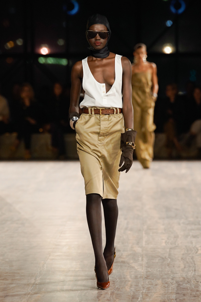 Anthony Vaccarello Does Cargo The Saint Laurent Way For Spring 2024   Saint Laurent Spring 2024 4 