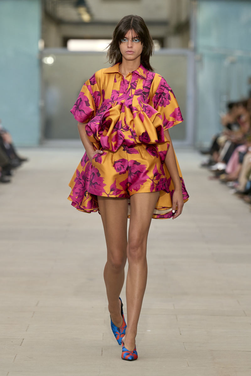 AZ Factory Layered Sheer Dresses Over Floral Prints in Spring 2024 ...