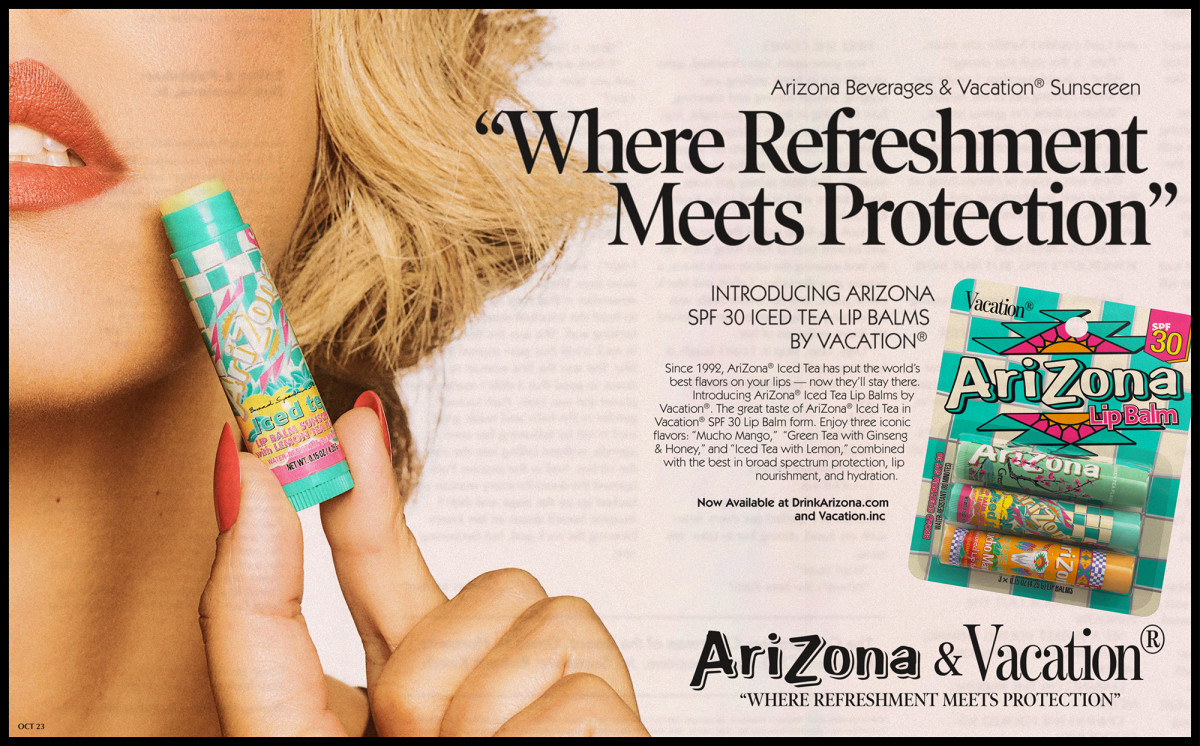 Vacation x AriZona Iced Tea Lip Balm SPF 30 Pack