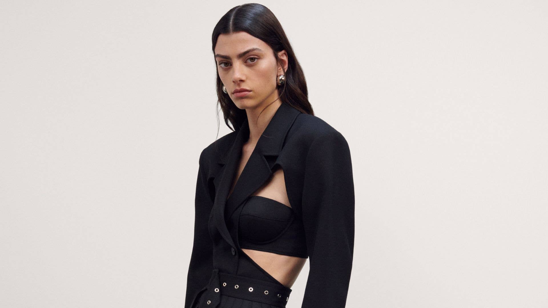 新品 ロク rokh H&M コラボベルト付きダブルブレストジャケット